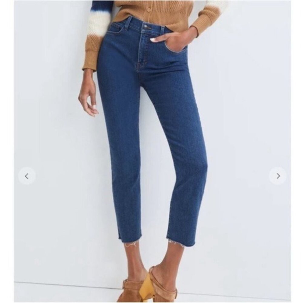 Veronica Beard Ryleigh Slim Straight High Rise Jeans Size 28